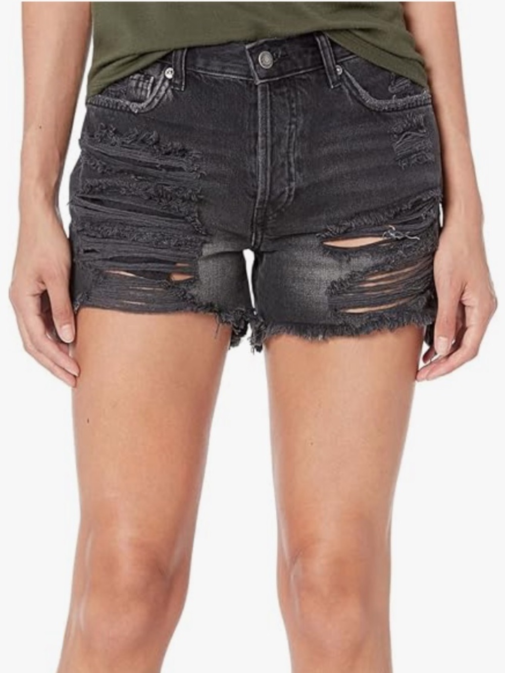 Free People Maggie Mid-Rise Shorts Black  NWT | size 28